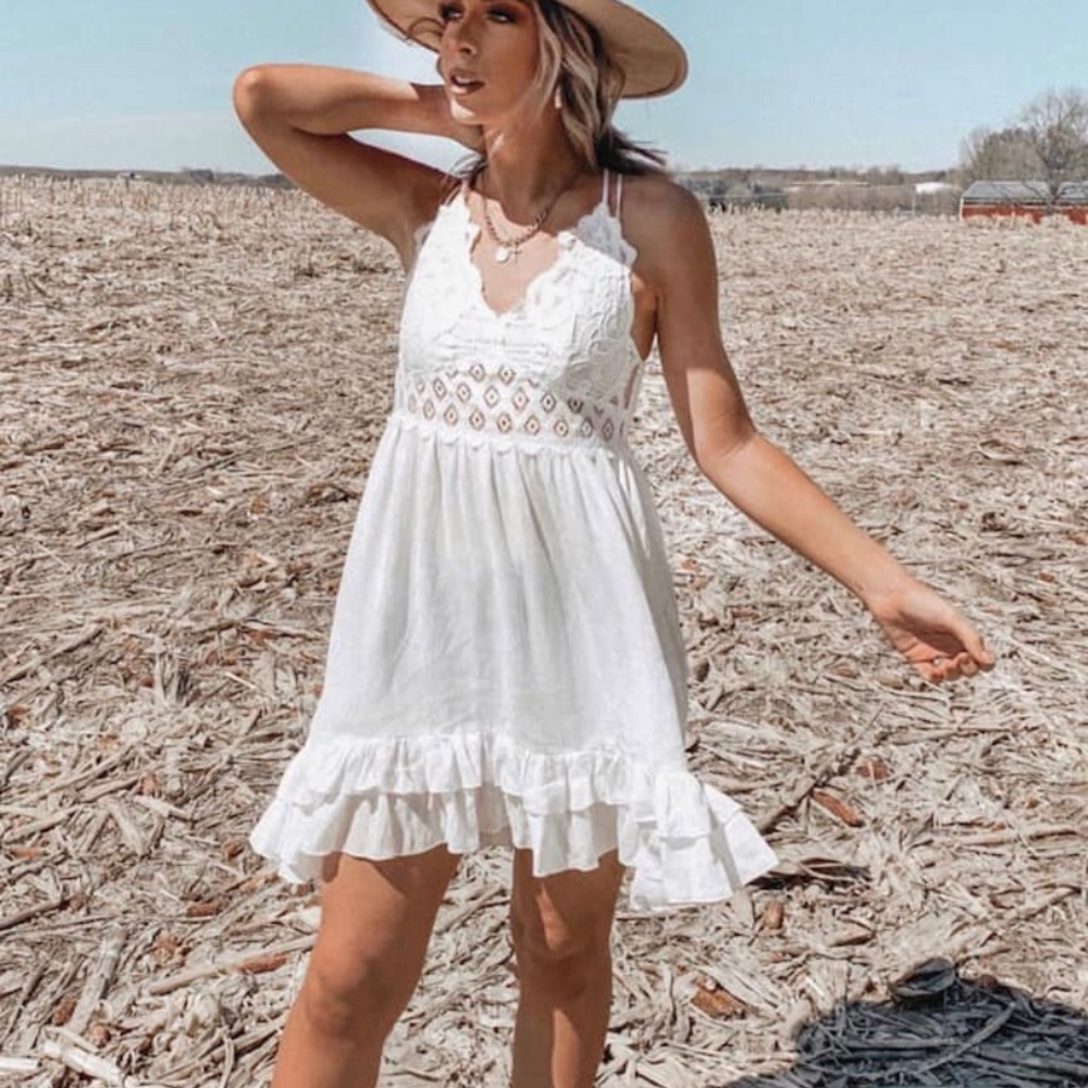 Caged Cami Lace Dress